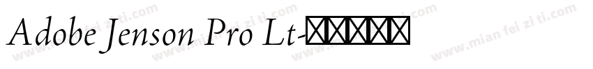 Adobe Jenson Pro Lt字体转换